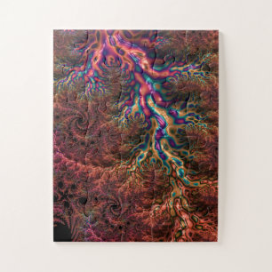 Psychedelic Groovy Trippy Funky Colourful Fractal Jigsaw Puzzle