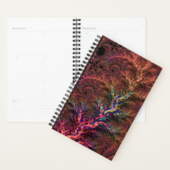 Psychedelic Groovy Trippy Funky Colourful Fractal Planner (Display)
