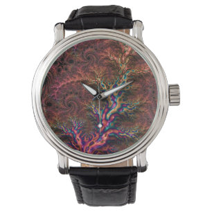 Psychedelic Groovy Trippy Funky Colourful Fractal Watch