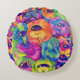 Psychedelic Guinea Pig Pile Pillow