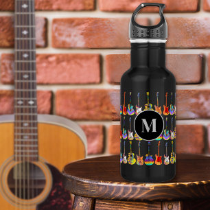 Psychedelic guitar pattern personalized 532 ml water bottle
