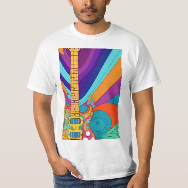 'Psychedelic guitar' t-shirt (Front)