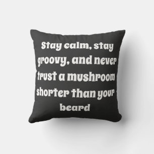 Psychedelic Guru Trippy Hippie Mushroom  Cushion