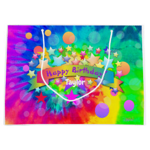 Psychedelic Happy Birthday Gift Bag HAMbyWG