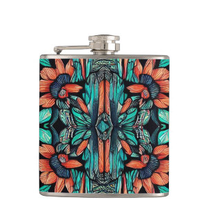 Psychedelic Hawaiian Hip Flask