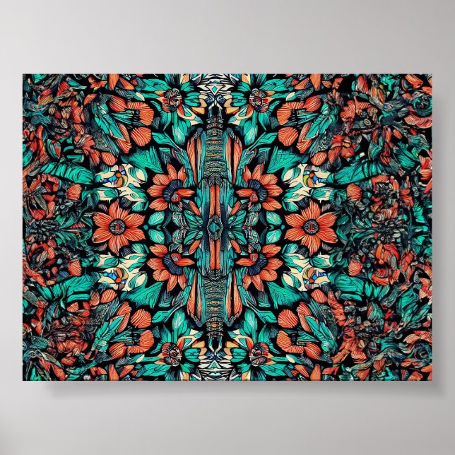 Psychedelic Hawaiian Pattern Poster (Front)