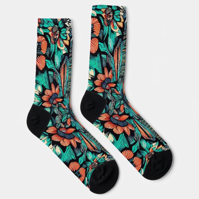 Psychedelic Hawaiian Socks (Right)
