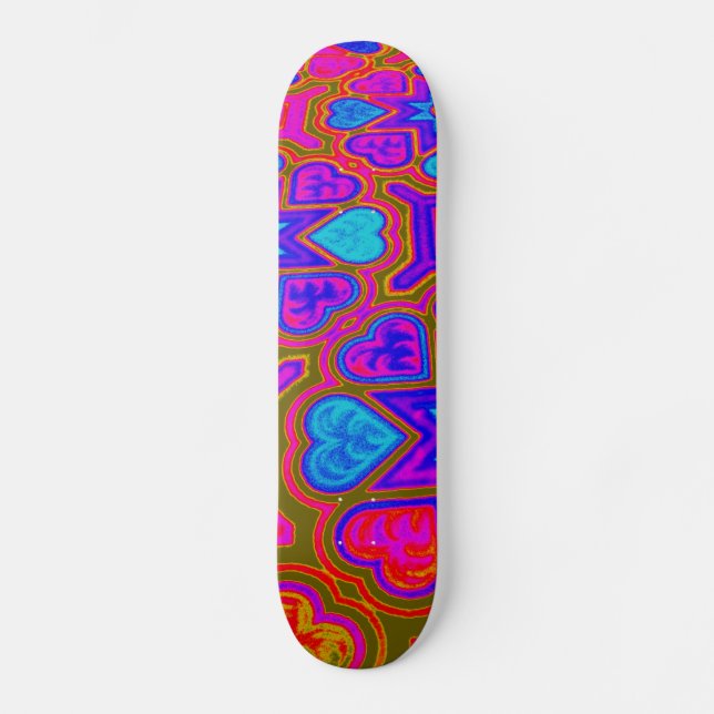 Psychedelic Hearts Skateboard (Front)