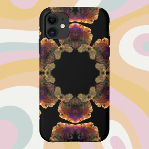 Psychedelic Hippie Black Gold and Purple iPhone 11 Case