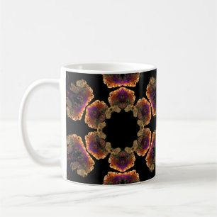 Psychedelic Hippie Black Gold and Purple Coffee Mug