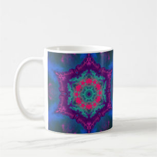 Psychedelic Hippie Blue Pink and Purple Coffee Mug