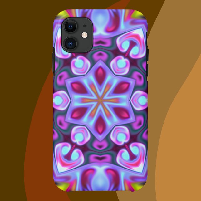 Psychedelic Hippie Blue Pink and Yellow Case-Mate iPhone Case (Creator Uploaded)