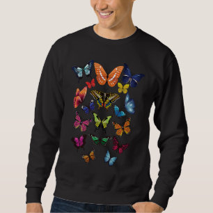 Psychedelic Hippie Butterfly Aesthetic Artwork Sweatshirt