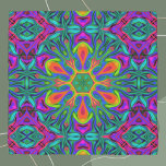 Psychedelic Hippie Flower Rainbow Scarf<br><div class="desc">This psychedelic kaleidoscope design features a brilliant rainbow of colour. Vibrant trippy visuals for the modern hippie or anyone who loves bright colours!</div>