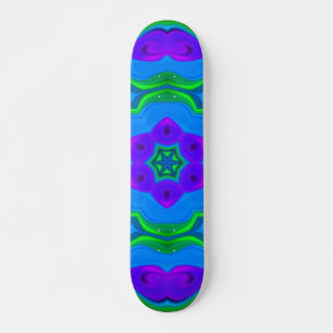 Psychedelic Hippie Flower Rainbow Skateboard