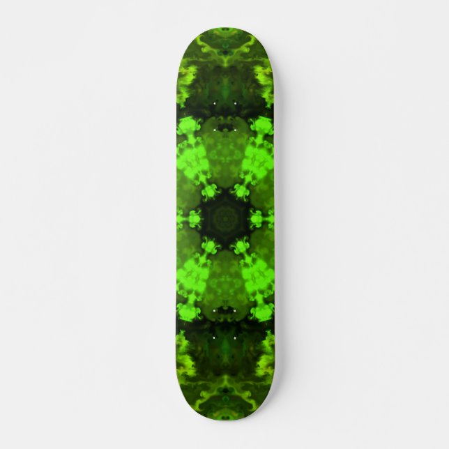 Psychedelic Hippie Green Skateboard (Front)