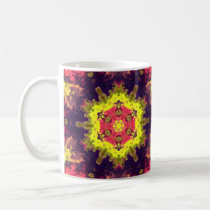 Psychedelic Hippie Pink Purple and Yellow Coffee Mug