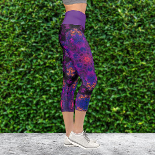 Psychedelic Hippie Purple and Blue Leggings