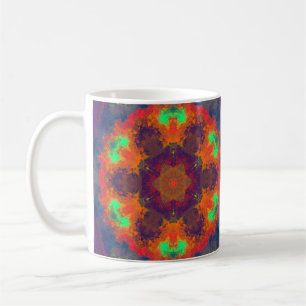 Psychedelic Hippie Purple Orange and Green Coffee Mug