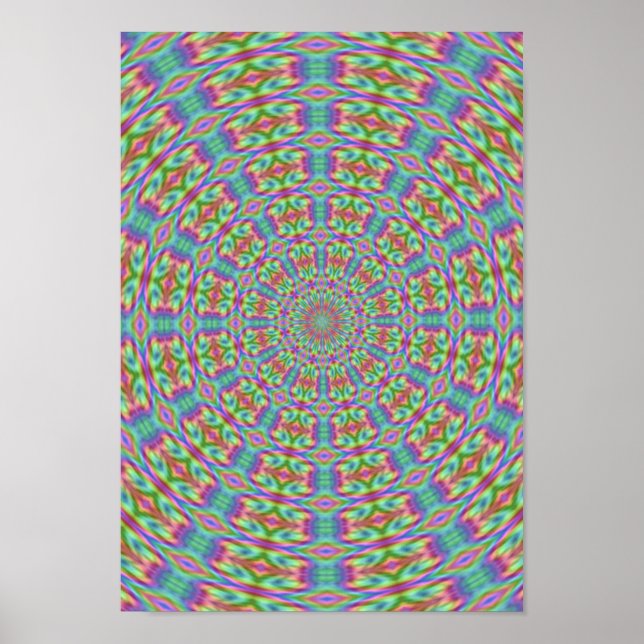 Psychedelic Hippie Retro Poster (Front)