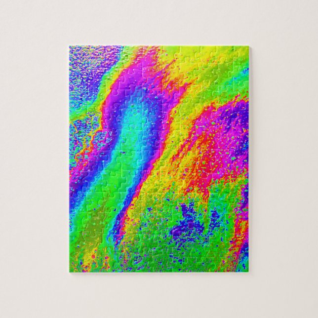 Psychedelic Hippie Tie Dye Rainbow Jigsaw Puzzle (Vertical)