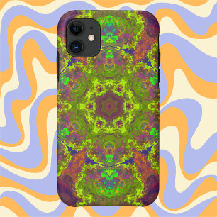 Psychedelic Hippie Yellow Purple and Orange iPhone 11 Case