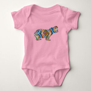 Psychedelic Hippo Baby Bodysuit
