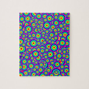 Psychedelic Hippy 60's Print Jigsaw Puzzle