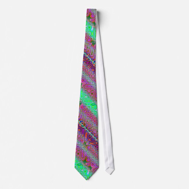Psychedelic Hippy Groovy Fashion neck Tie (Front)