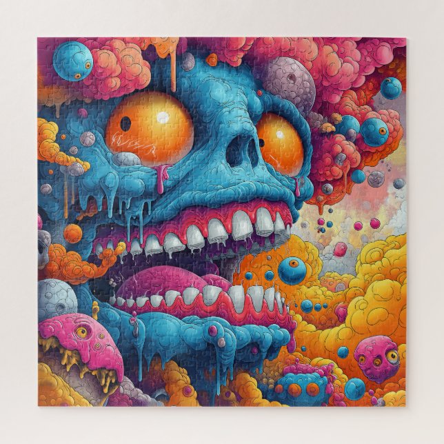 Psychedelic Horror Face Jigsaw Puzzle (Vertical)