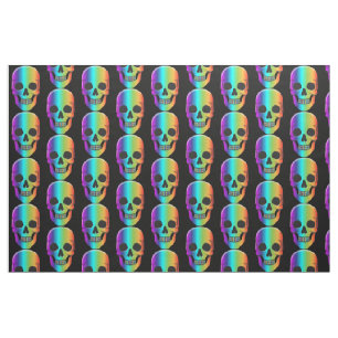 Psychedelic Human Skull Thunder_Cove Fabric
