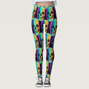 Psychedelic Human Skull Thunder_Cove Leggings