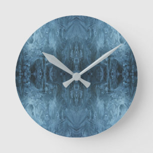 Psychedelic Ice pattern  Round Clock