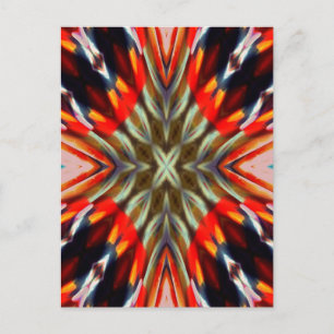Psychedelic Illusion Abstract Postcard