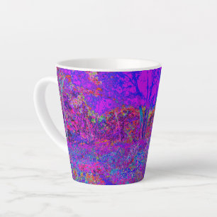 Psychedelic Impressionistic Purple Landscape Latte Mug