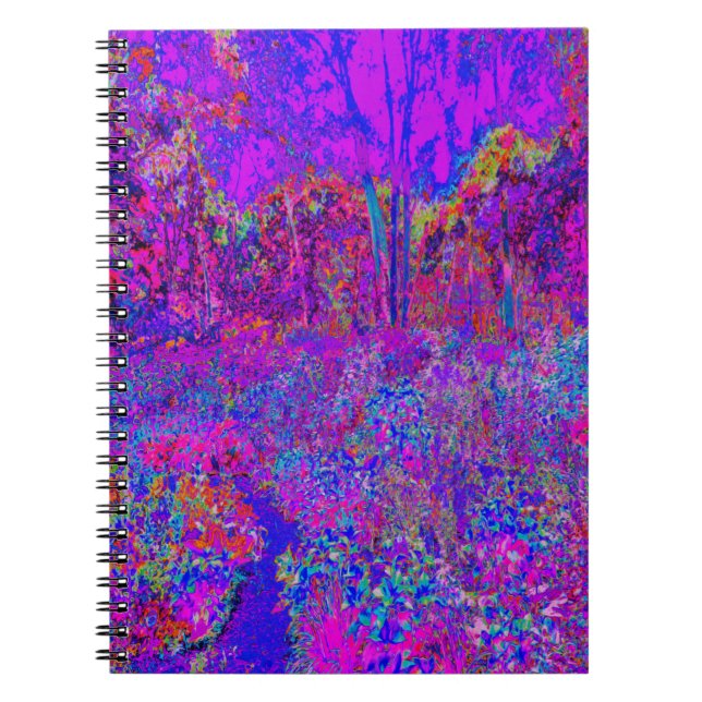 Psychedelic Impressionistic Purple Landscape Notebook (Front)