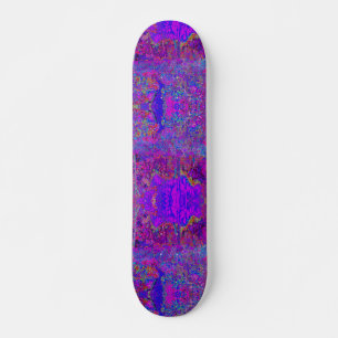 Psychedelic Impressionistic Purple Landscape Skateboard