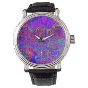 Psychedelic Impressionistic Purple Landscape Watch