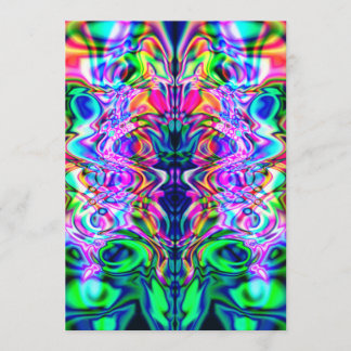 Psychedelic Iridescence Invitation Card