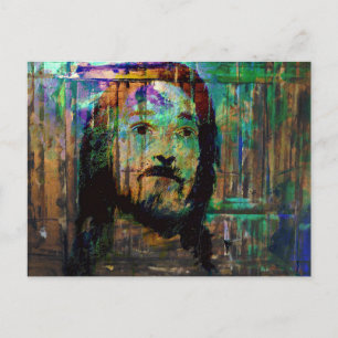 psychedelic jesus postcard