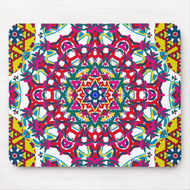 Psychedelic Kaleidoscope Artwork: Mouse Pad (Front)