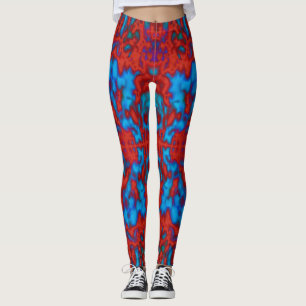 Psychedelic kaleidoscope pattern leggings