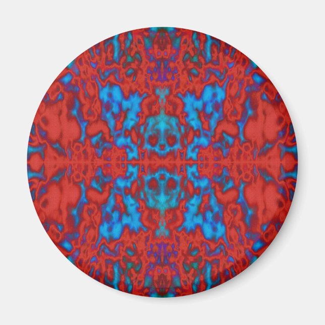 Psychedelic kaleidoscope pattern magnet (Front)