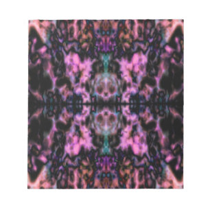 Psychedelic kaleidoscope pattern notepad