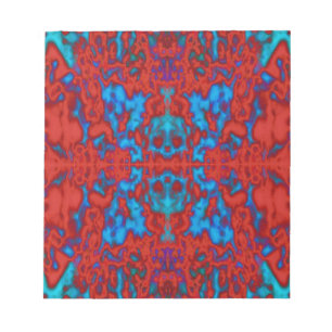 Psychedelic kaleidoscope pattern notepad