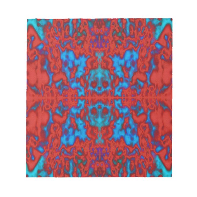 Psychedelic kaleidoscope pattern notepad (Front)