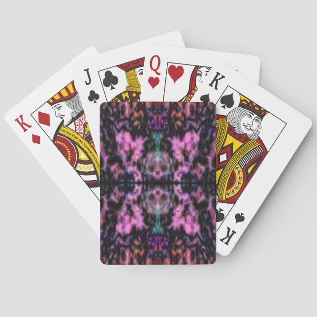 Psychedelic kaleidoscope pattern playing cards (Back)