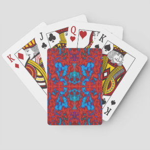 Psychedelic kaleidoscope pattern playing cards