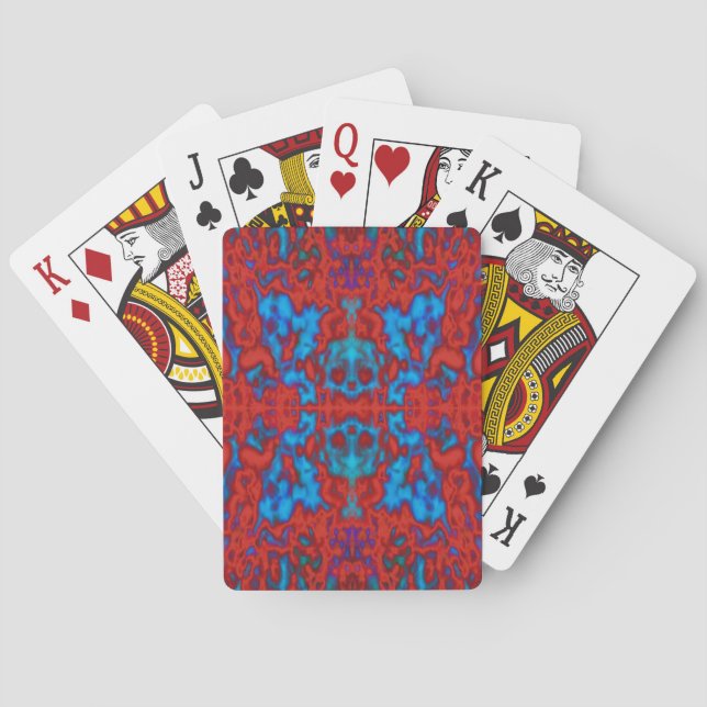 Psychedelic kaleidoscope pattern playing cards (Back)