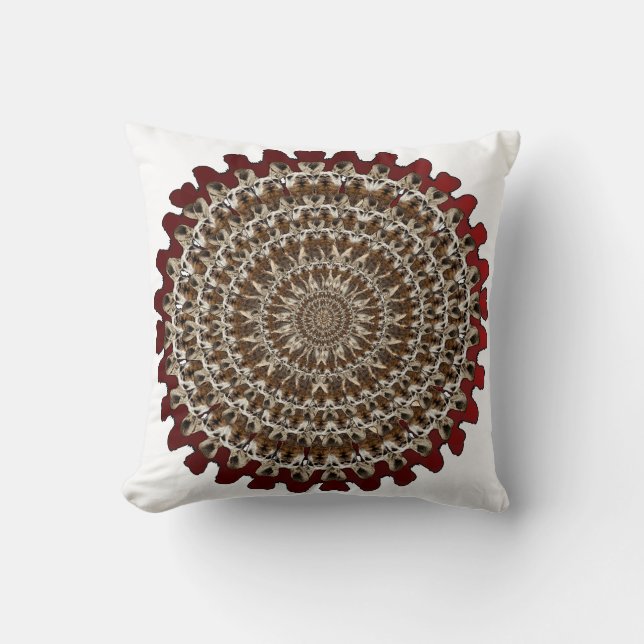 psychedelic kangaroo art cushion (Front)